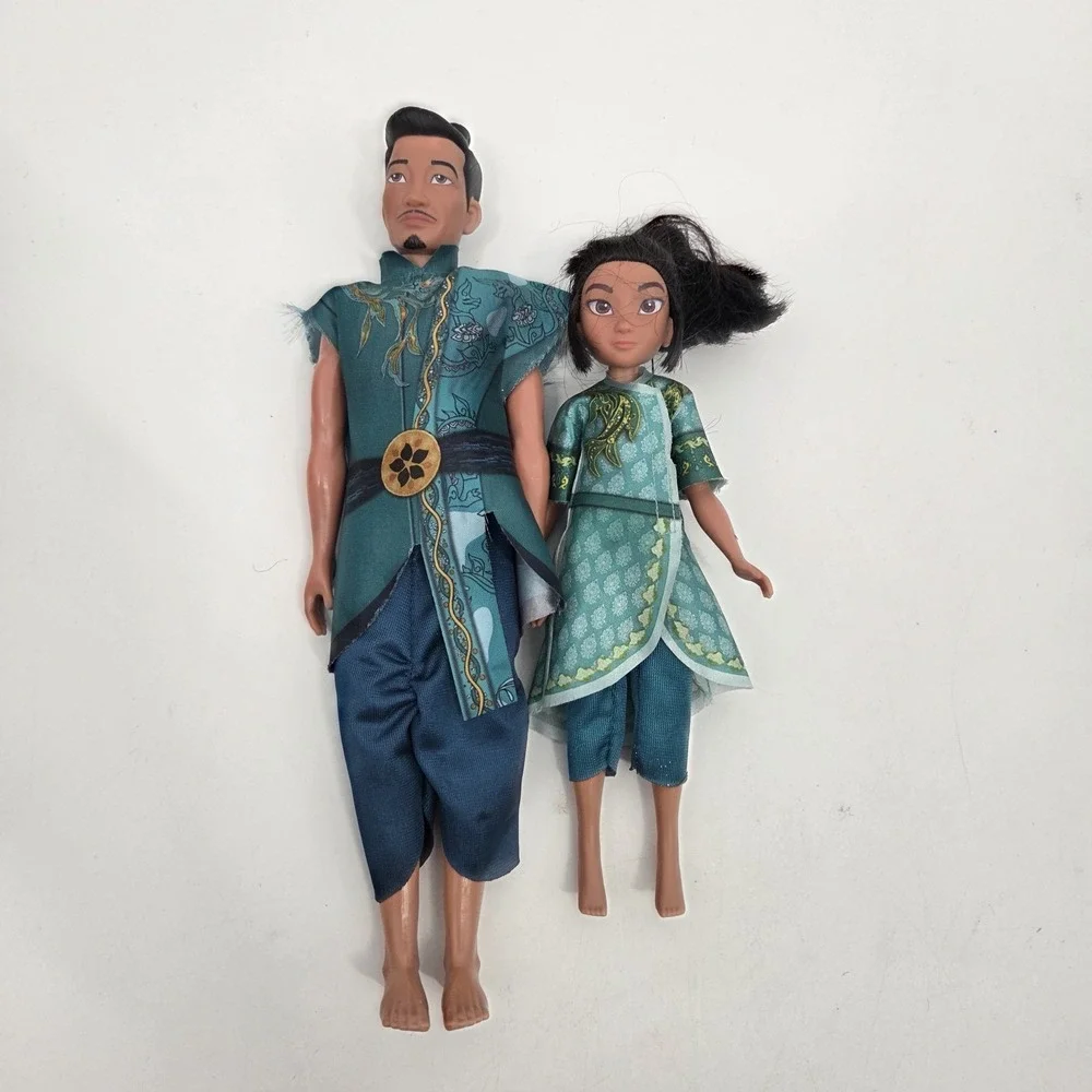 Young Raya and Chief Benja Dolls with Clothes - Disney Raya and the Last Dragon